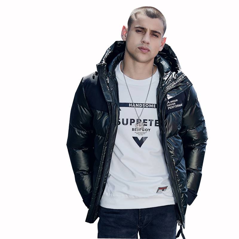 Men's Thickened Water-Resistant Hooded Puffer Jacket