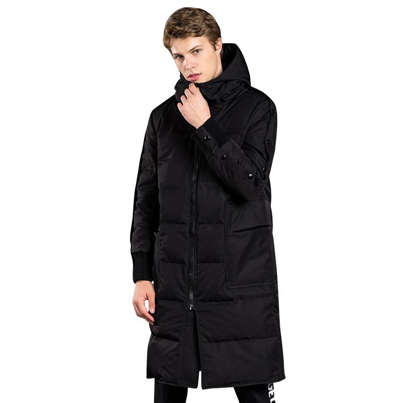 Men's Thickened Long Style  Hooded Puffer Jacket