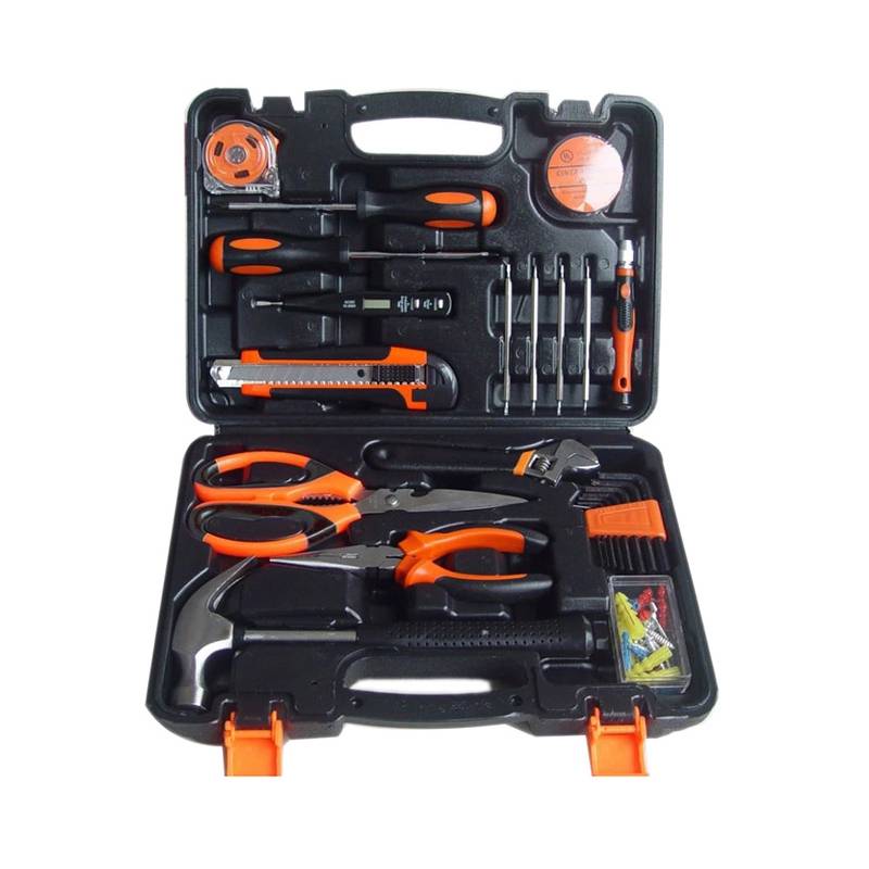 45pcs Household Hand Tools Set Kit Screwdriver Measuring Tape Utility Knife Hammer Plier Wrench Anchor Bolt Electroprobe