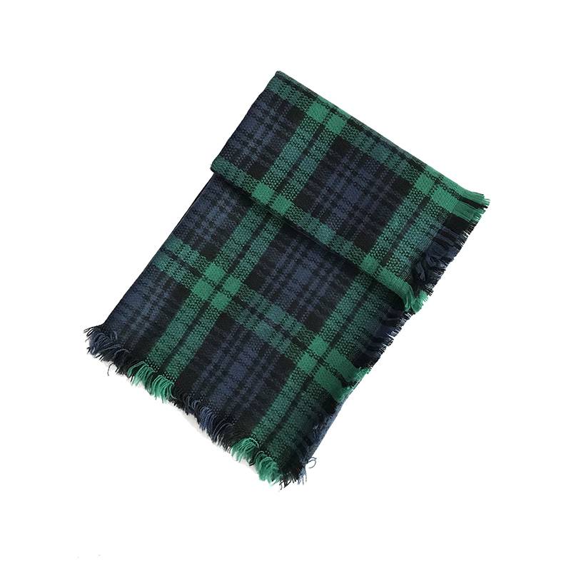Children's Cashmere Feeling Colorful Plaid Square Scarf