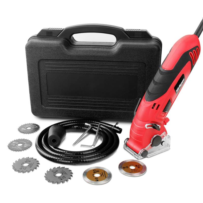 400W Mini Circular Saw Muti-Function Electric Saw 3 Or 9 Blades Power Tools with Depth Guide Blade Guard Dust Tu