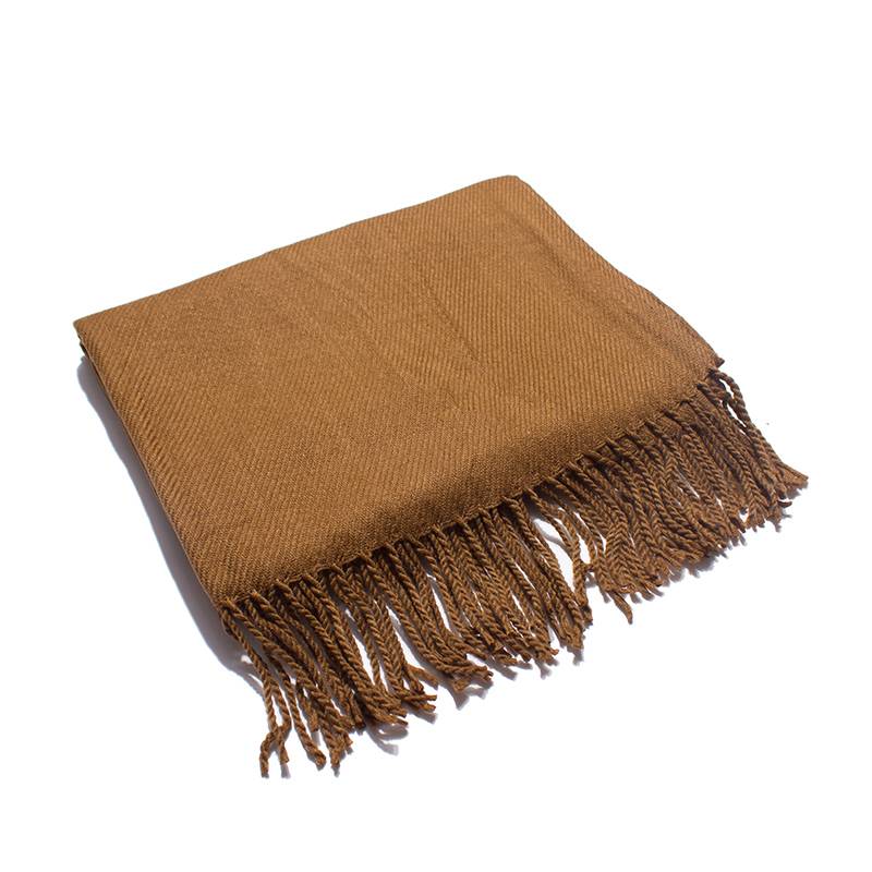 Women's Long Fringed Cashmere Feeling Scarf