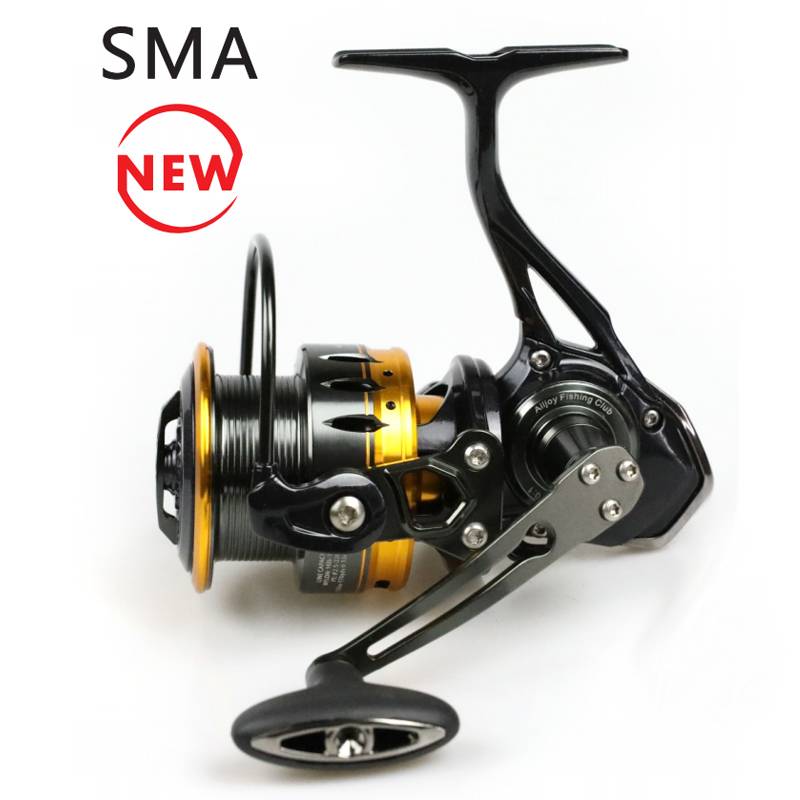 SMA800 1000 2000 3000 4000 5000 Aluminum Handle Saltwater Fishing Tackle Spinning Fishing Reel 