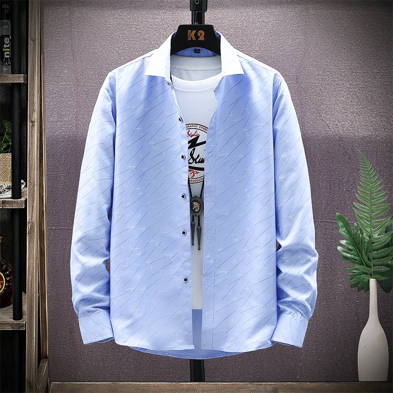 Men's Blue and Purple casual printed shirt 