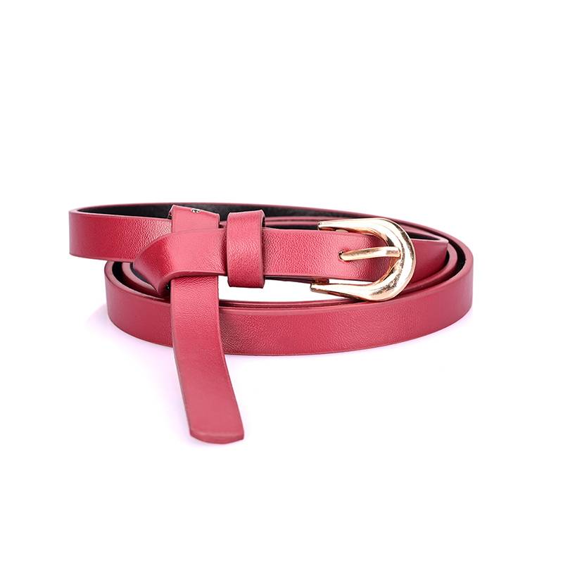 Women's PU Leather Golden Color Buckle Belt 1.3cm / 2.54inch Wide