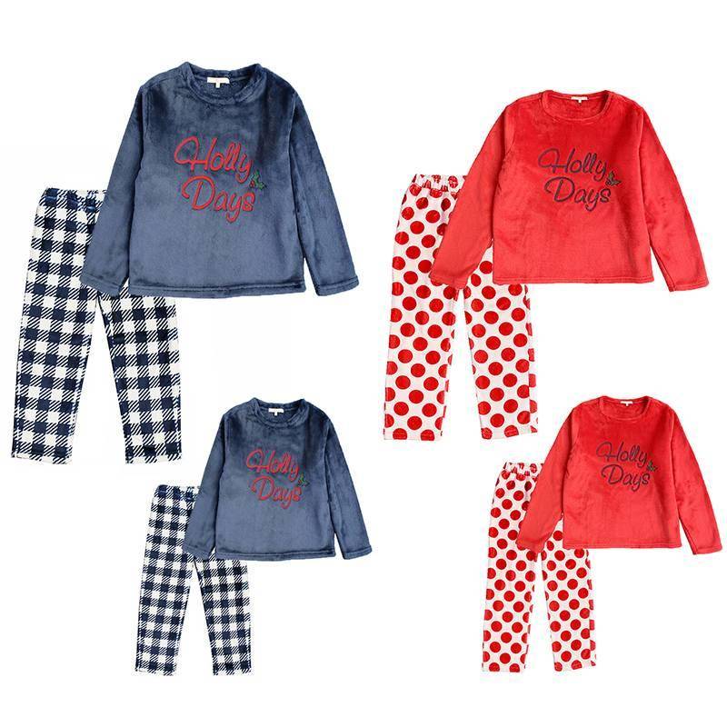 Festival Family Pyjama Sets Soft Fleece  Homewear For Men Women Boy Girl