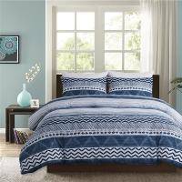 Luxurious Brushed  Soft  Microfiber  Bedding Printed Comforter  Set In A Bag 3 Pieces - 1 Comforter Sets, 2 Pillow Shams