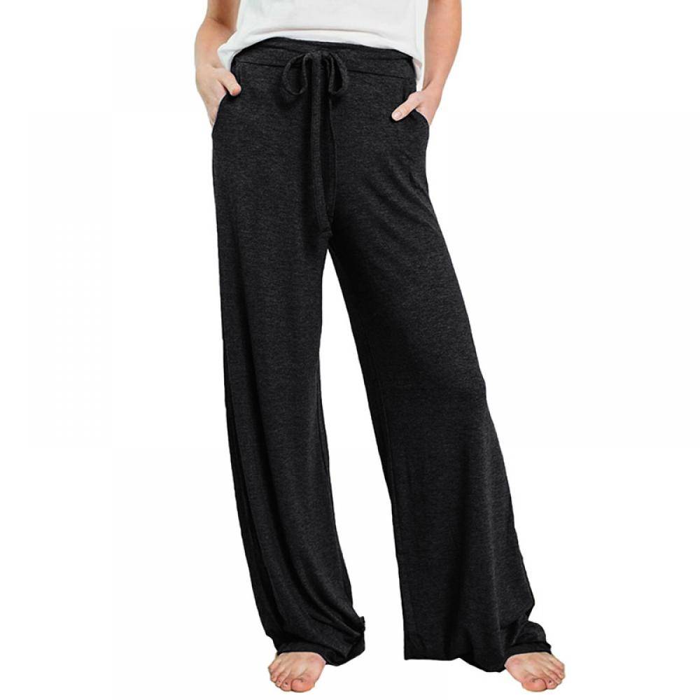 Women's Loose Wide Leg Drawstring Comfy Lounge Pants