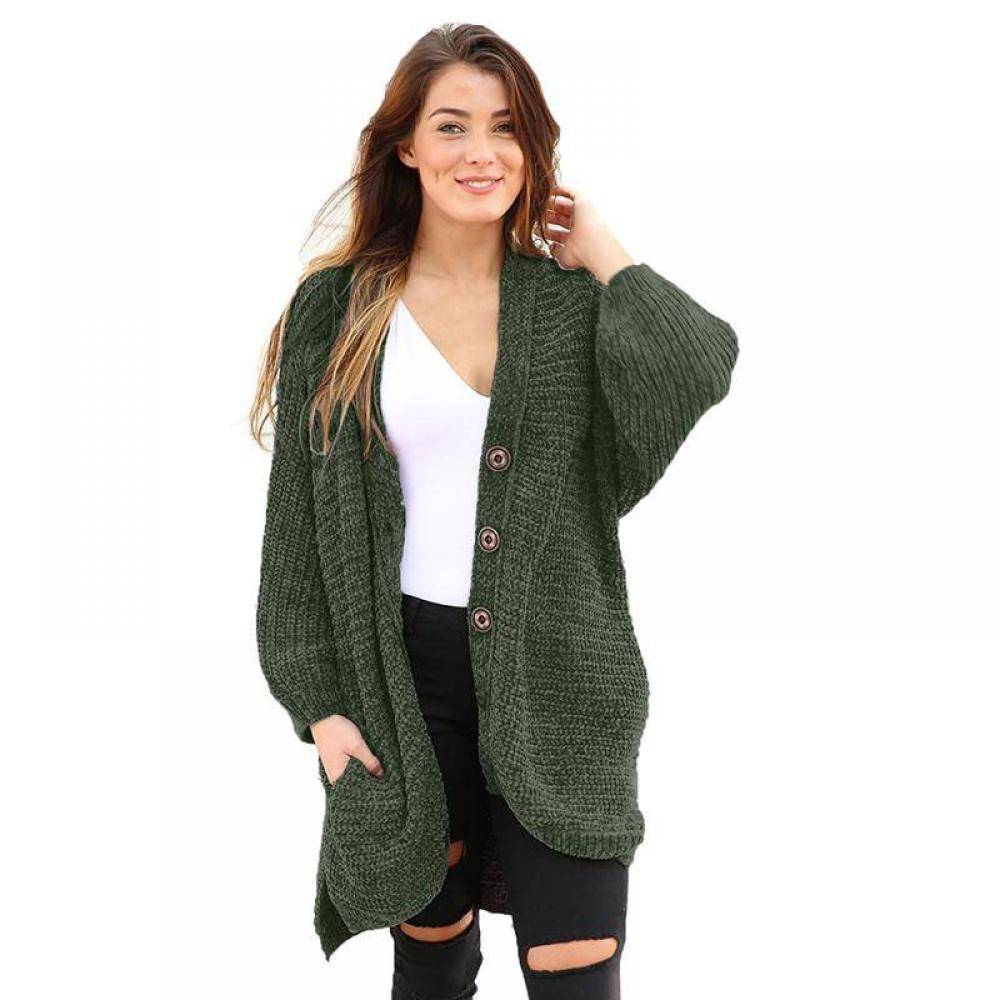 Women's Loose Chenille Velvet Single-Breasted Casual Cardigan Sweater